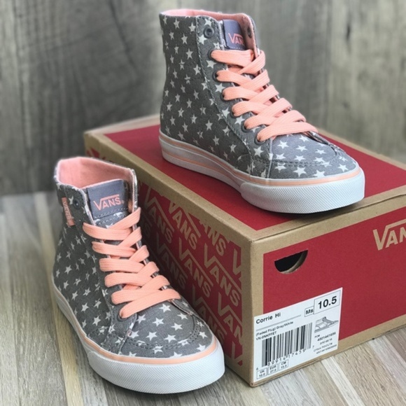 NWT VANS Corrie HI Faded Flag Grey Kids AUTHENTIC - Picture 6 of 7